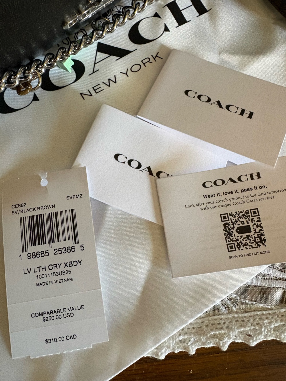 Coach Loved Leather Carey Crossbody Bag - Picture 9 of 16